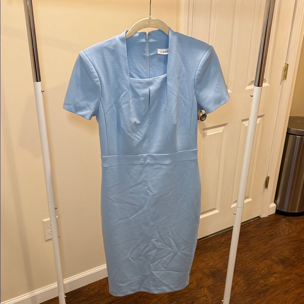 Calvin Klein Light Blue Midi Dress
